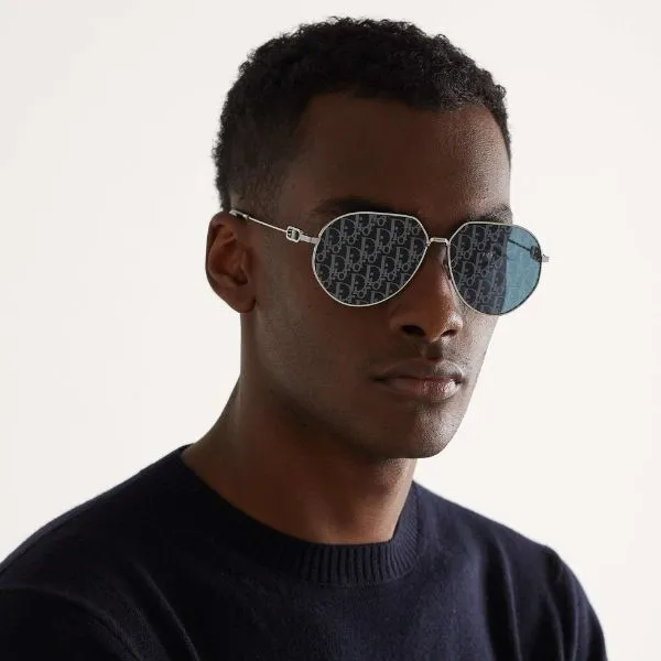 Kính Mát Nam Dior In Blue & Silver Sunglasses DM40026UF0B8 Màu Bạc Xanh - Kính mắt - Vua Hàng Hiệu