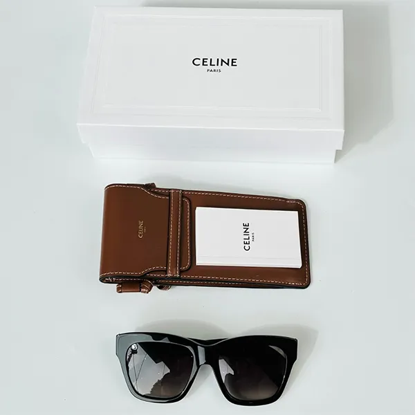 Kính Mát Nữ Celine In Black Sunglasses CL40253I5501F Màu Đen - Kính mắt - Vua Hàng Hiệu