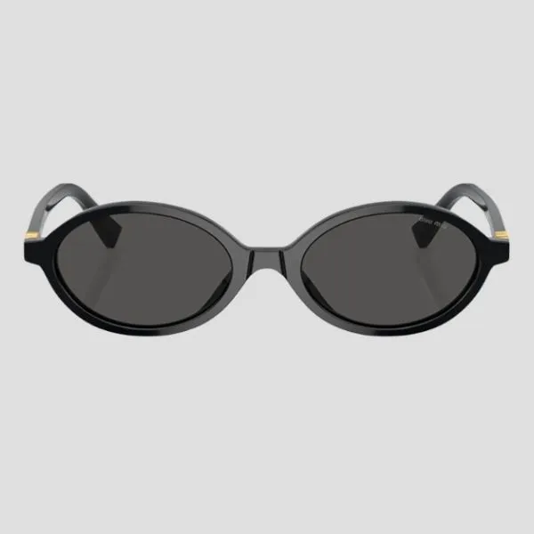 Kính Mát Nữ Miu Miu Eyewear Oval Frame Sunglasses 0MU04ZS 1AB5S0 Màu Đen