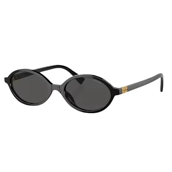 Kính Mát Nữ Miu Miu Eyewear Oval Frame Sunglasses 0MU04ZS 1AB5S0 Màu Đen