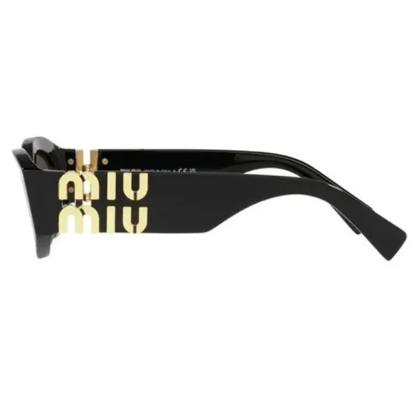 Kính Mát Nữ Miu Miu Eyewear Oval Frame Sunglasses 0MU11WS 1AB5S0 Màu Đen