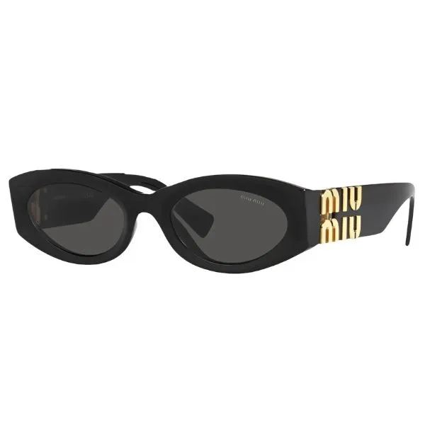 Kính Mát Nữ Miu Miu Eyewear Oval Frame Sunglasses 0MU11WS 1AB5S0 Màu Đen