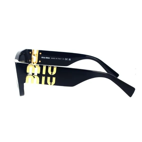 Kính Mát Nữ Miu Miu Eyewear Rectangular Frame Sunglasses 0MU09WS 1AB5S0 Màu Đen