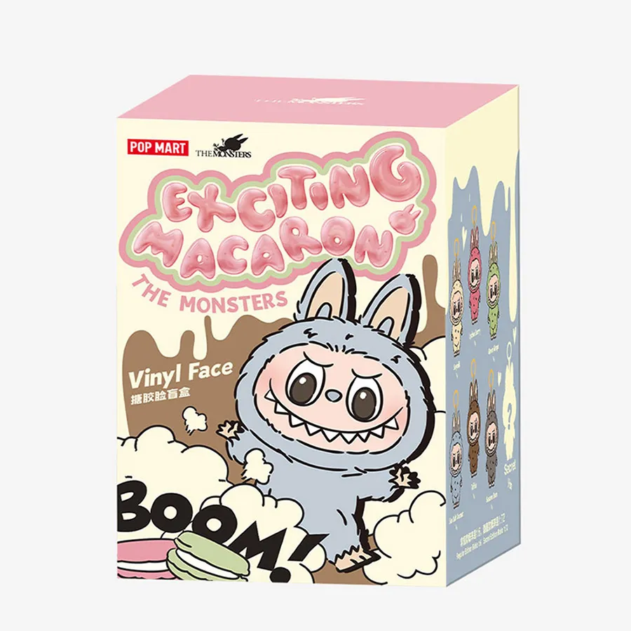 Móc Khóa Pop Mart Labubu Exciting Macaron Seasame Bean Màu Xám - Phụ kiện - Vua Hàng Hiệu