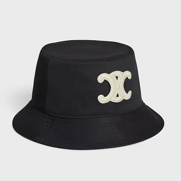 Mũ Celine Bucket Triomphe Bob In Cotton Gabardine Màu Đen Size S - Mũ nón - Vua Hàng Hiệu