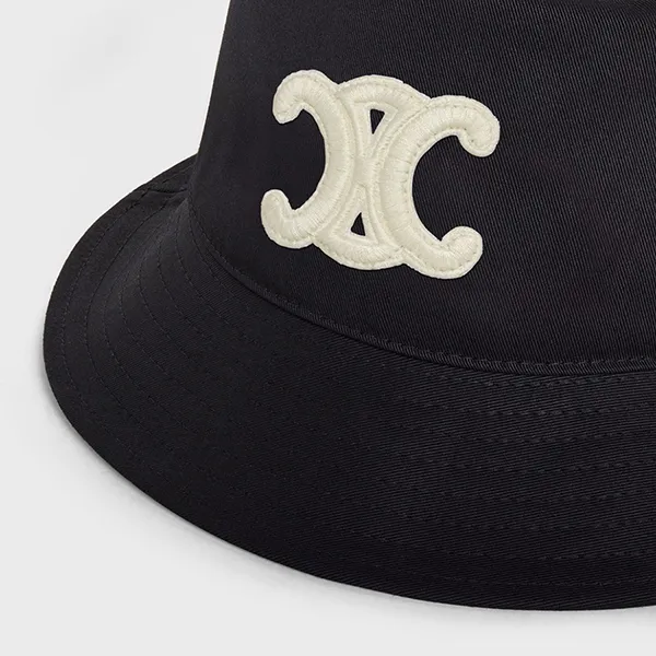 Mũ Celine Bucket Triomphe Bob In Cotton Gabardine Màu Đen Size S - Mũ nón - Vua Hàng Hiệu