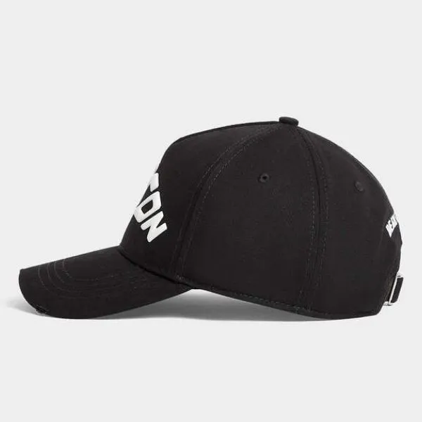 Mũ DSquared2 Icon Cotton Cap BCM084005C00001M063 Màu Trắng Đen