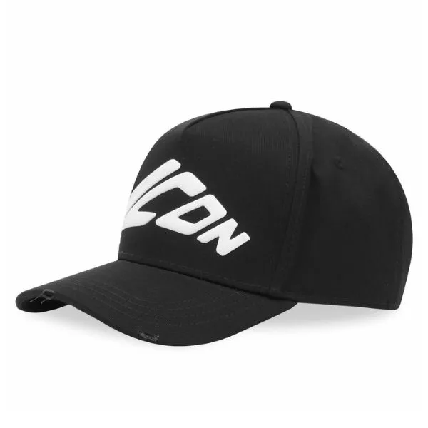 Mũ DSquared2 Icon Cotton Cap BCM084005C00001M063 Màu Trắng Đen