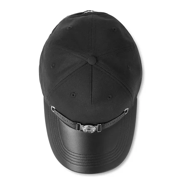 Mũ Karl Lagerfeld Paris Leather Brim Metal Logo Crest Cap Màu Đen