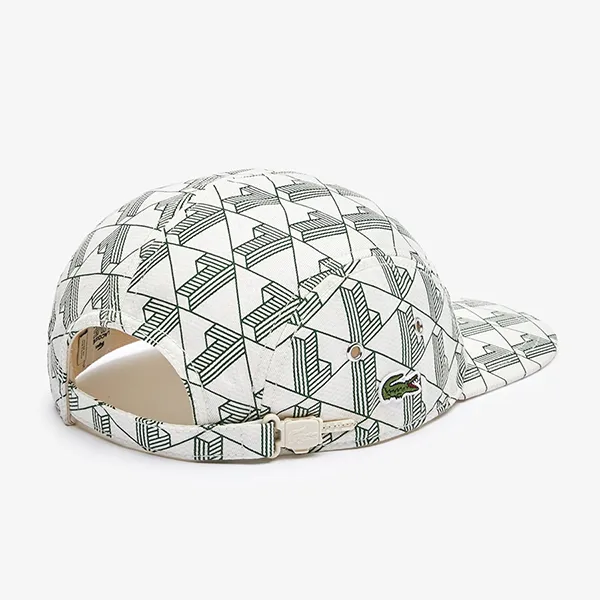 Mũ Lacoste Girolle L!VE Monogram Cotton Cap RK3221 Màu Trắng - Mũ nón - Vua Hàng Hiệu