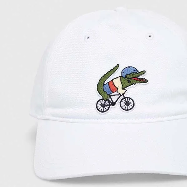 Mũ Lacoste x Netflix Crocodile Cap RK7743 VIQ Màu Trắng
