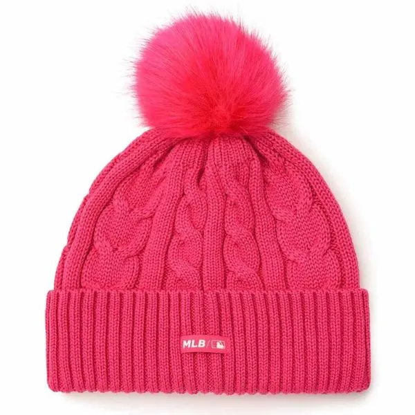 Mũ MLB Basic Pom Pom Mid Beanie Boston Red Sox 3ABNVM346-43PKD Màu Hồng Đậm