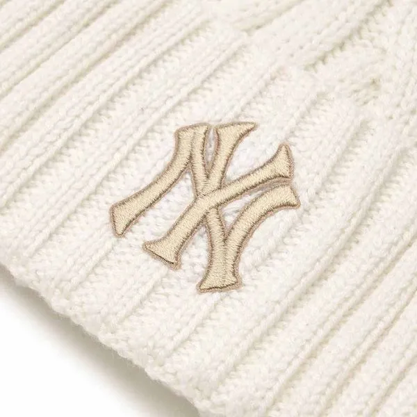 Mũ MLB Knitted Beanie Varsity Series New York Yankees 3ABNVM346-50CRS Màu Kem - Mũ nón - Vua Hàng Hiệu