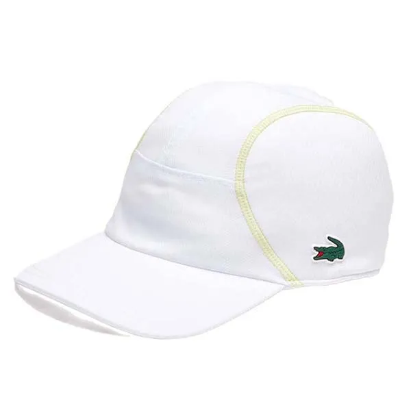 Mũ Nam Lacoste Men's Tennis Mesh Panel Cap RK4971 53G White Màu Trắng