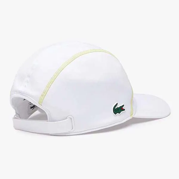 Mũ Nam Lacoste Men's Tennis Mesh Panel Cap RK4971 53G White Màu Trắng