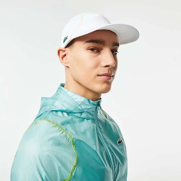 Mũ Nam Lacoste Men's Tennis Mesh Panel Cap RK4971 53G White Màu Trắng