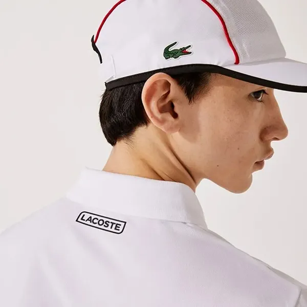 Mũ Nam Lacoste Sport Mesh Panel Light Cap RK1076 NZ1 Màu Trắng
