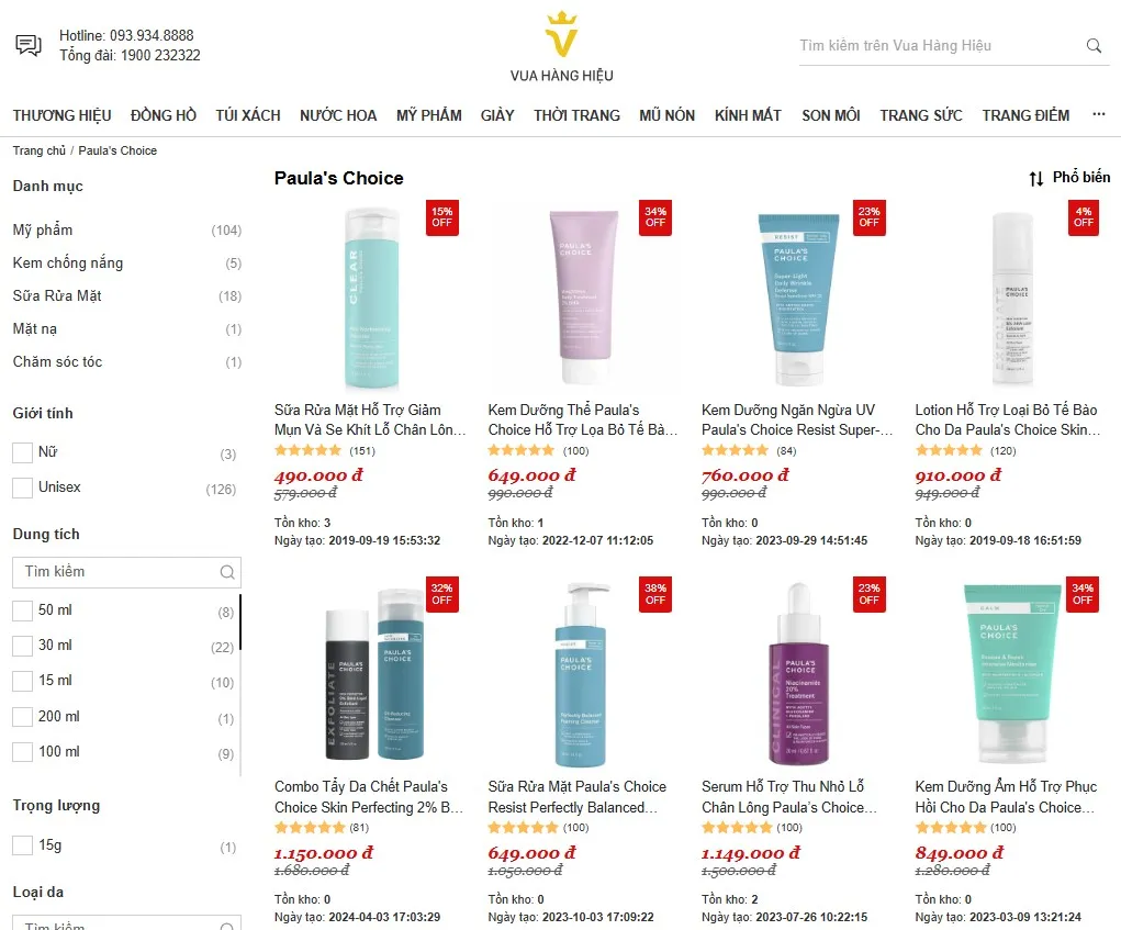 Mua Mỹ Phẩm Paula's Choice Chính Hãng Tại Vua Hàng Hiệu