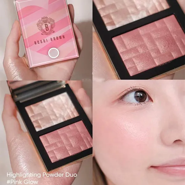 Phấn Bắt Sáng Highligh Bobbi Brown Blush And Highlight Duo Tone Pink Glow 6.6g