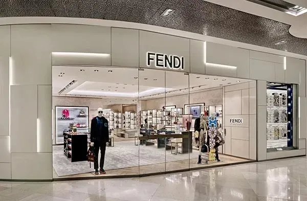 Túi Cầm Tay Fendi Clutch Fendi Blue Navy Leather With FF Logo Printed 7VA491/ASICF1O97 Màu Xanh Navy - Túi xách - Vua Hàng Hiệu