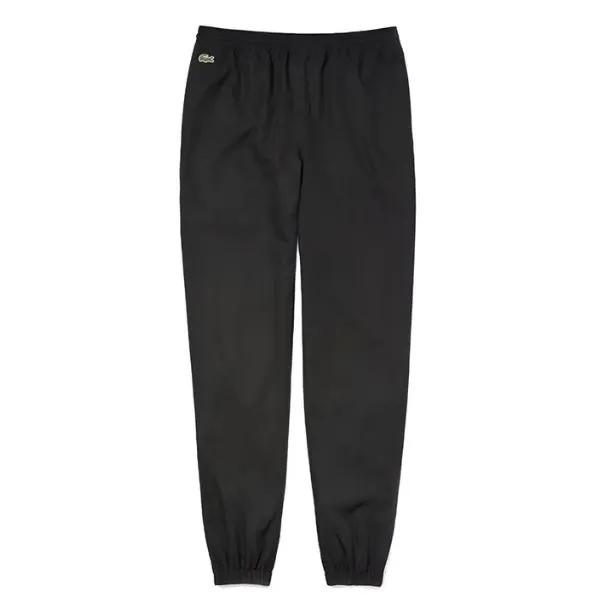 Quần Dài Nam Lacoste Men's Sport Tennis Trackpants In Diamond Weave Taffeta XH120T - 031 Màu Đen Size 4