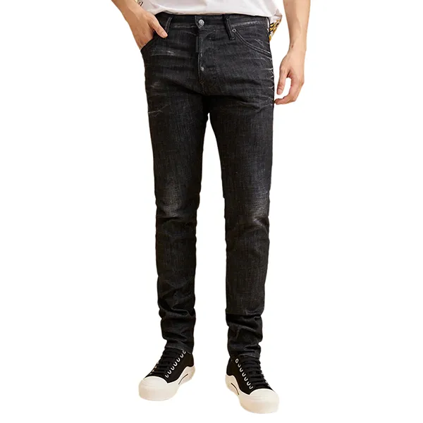 Quần Jean Nam Dsquared2 Black Denim Ibra Cool Guy Fit S78LB0063 S30357 Màu Đen Size 44