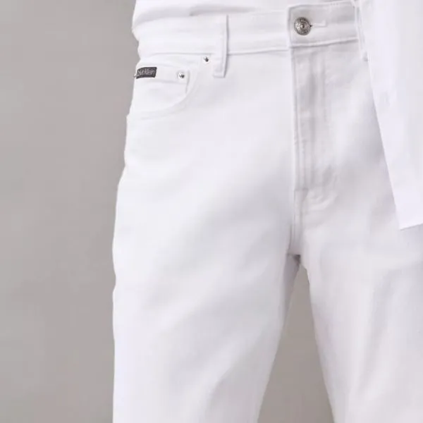 Quần Jean Nam Calvin Klein CK Slim Fit 40EP708 400 Màu Trắng Size 34