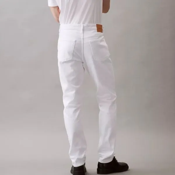 Quần Jean Nam Calvin Klein CK Slim Fit 40EP708 400 Màu Trắng Size 34