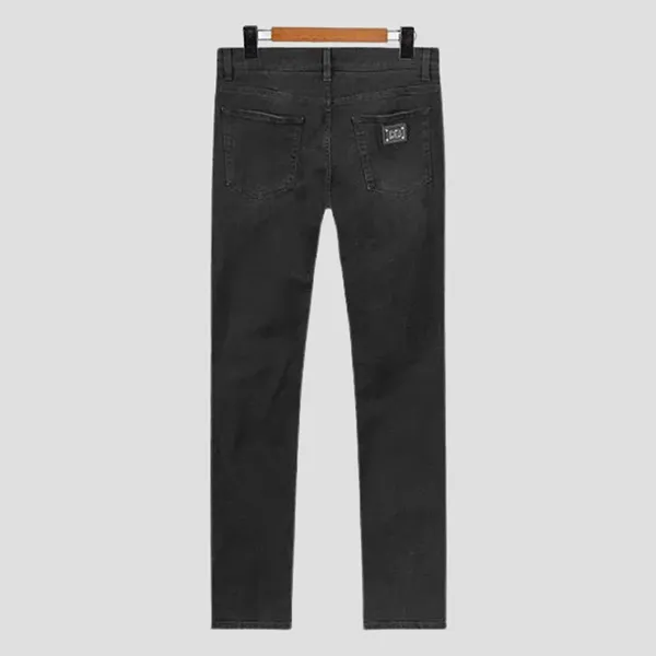 Quần Jean Nam Dolce & Gabbana Black Denim With Tag Plaque Skinny Fit GY07LD G8CO3 S9001 Màu Đen Xám Size 48 - Thời trang - Vua Hàng Hiệu