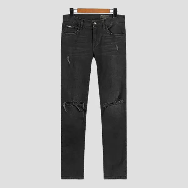 Quần Jean Nam Dolce & Gabbana Black Denim With Tag Plaque Skinny Fit GY07LD G8CO3 S9001 Màu Đen Xám Size 48 - Thời trang - Vua Hàng Hiệu