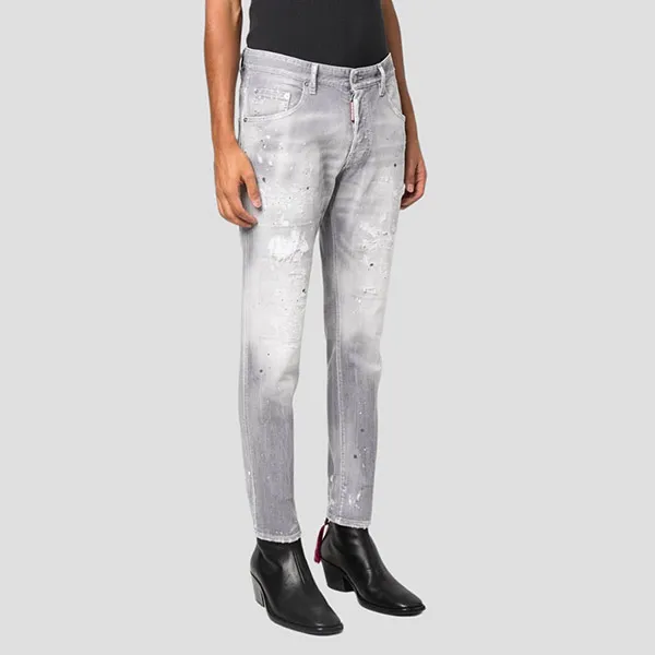 Quần Jean Nam Dsquared2 Grey Denim Wash Skater Fit S74LB1244 S30260 852 Màu Xám Size 44