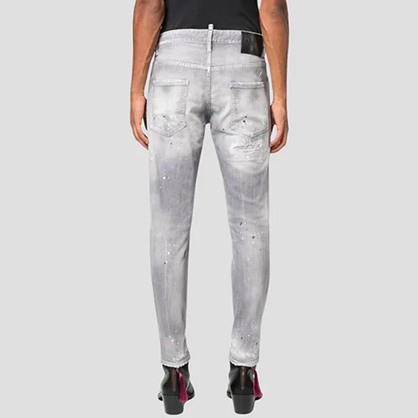 Quần Jean Nam Dsquared2 Grey Denim Wash Skater Fit S74LB1244 S30260 852 Màu Xám Size 44