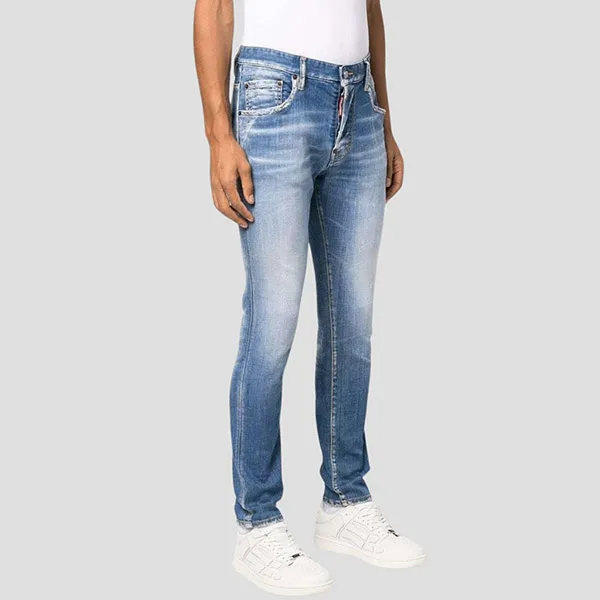 Quần Jean Nam Dsquared2 Light Blue Denim Wash Skater Fit S74LB1276 S30342 470 Màu Xanh Size 44
