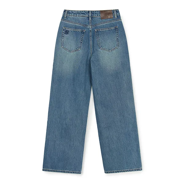 Quần Jean Nữ MLB Hannam Vintage Lettering Wide New York Yankees 3FDPB2044-50INS Màu Xanh Nhạt Size M - Thời trang - Vua Hàng Hiệu