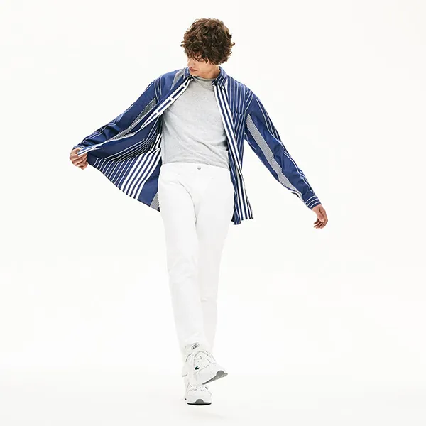 Quần Kaki Nam Lacoste Men's Slim Fit Stretch Gabardine Chino Pants HH9553-00 Màu Trắng Size 33 - Thời trang - Vua Hàng Hiệu