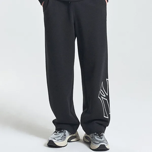 Quần Nỉ MLB Basic Mega Logo New York Yankees Pants 3APTB0344-50BKS Màu Đen