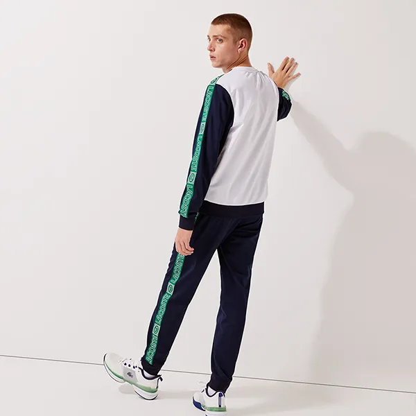 Quần Nỉ Nam Lacoste Men's Sport Branded Bands Sweatpants XH0873 FX3 Màu Xanh Navy Size 3