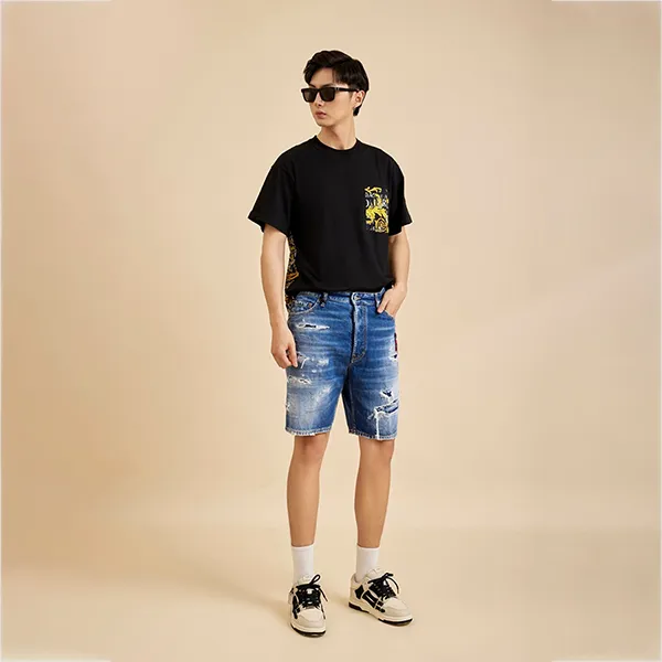Quần Short Nam Dsquared2 Blue With D2 Logo Embroidered S74MU0819 S30309 Màu Xanh Denim Size 50 - Thời trang - Vua Hàng Hiệu