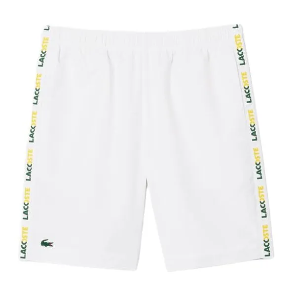 Quần Short Nam Lacoste Sportsuit Logo Stripe Tennis Shorts GH7443 737 Màu Xanh Phối Trắng Size 4