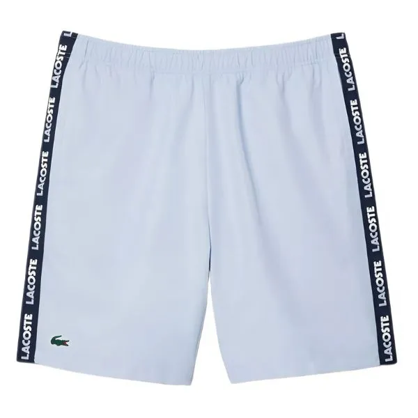 Quần Short Nam Lacoste Sportsuit Logo Stripe Tennis Shorts GH7443 X1J Màu Xanh Pastel Size 4