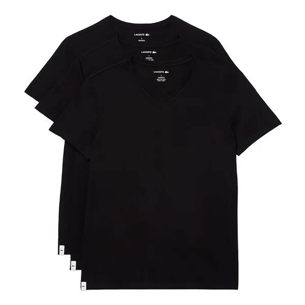 Set 3 Áo Thun Nam Lacoste V-Neck Regular Fit Undershirt 3-Pack TH3444 031 Màu Đen Size XS - Thời trang - Vua Hàng Hiệu
