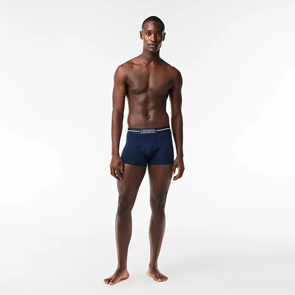 Set 3 Quần Lót Nam Lacoste Trunks Boxers 3-Pack 5H0858 IZQ Phối Màu Size S