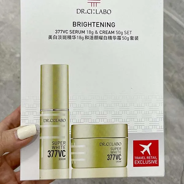 Set Dưỡng Sáng Da Dr.Ci:Labo Brighteing 377VC Serum 18g + Cream 50g