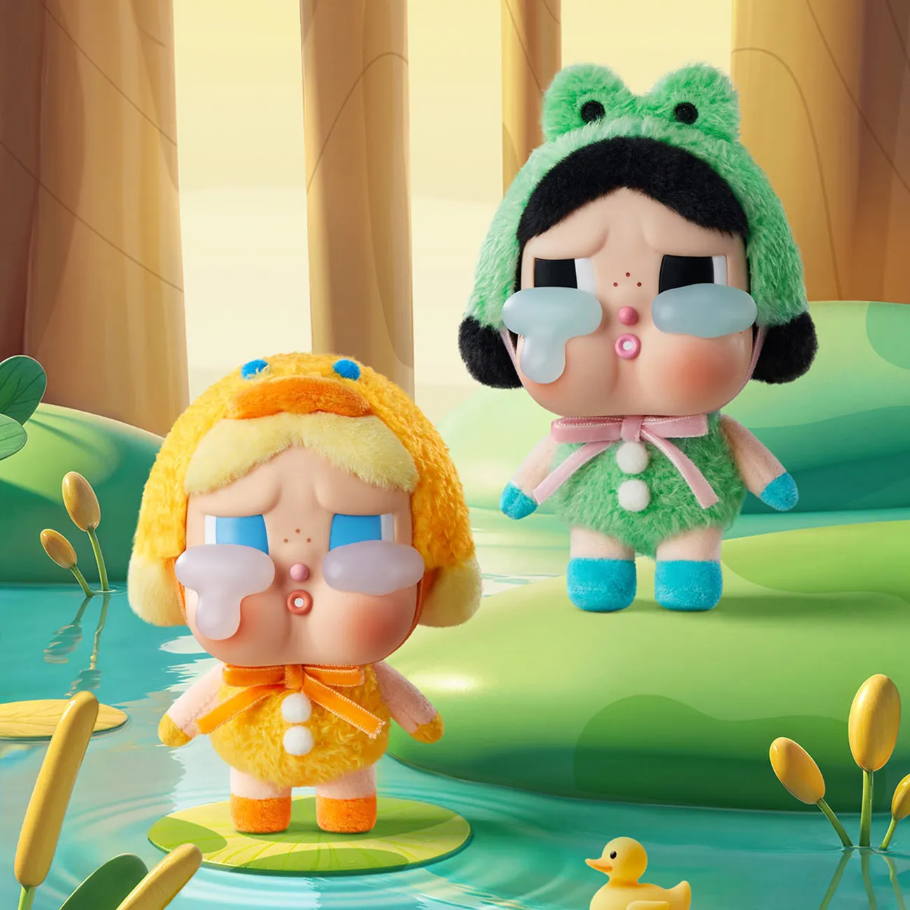 Set Móc Khóa Pop Mart Crybaby Crying Again Series Vinyl Face Plush Blind Box Phối Nhiều Màu