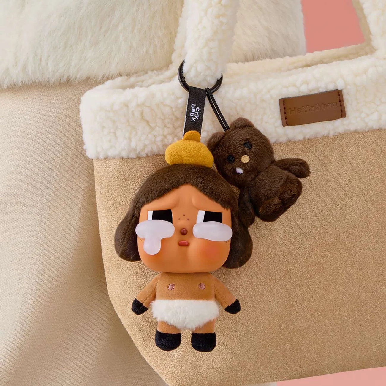 Set Móc Khóa Pop Mart Crybaby Crying Again Series Vinyl Face Plush Blind Box Phối Nhiều Màu