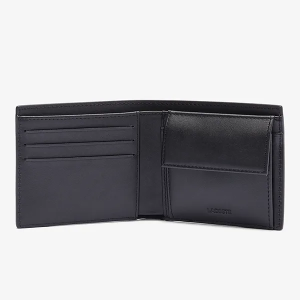 Set Ví Nam + Móc Khóa Lacoste FG Billfold And Keychain Gift Set NH4480FG N21 Màu Đen