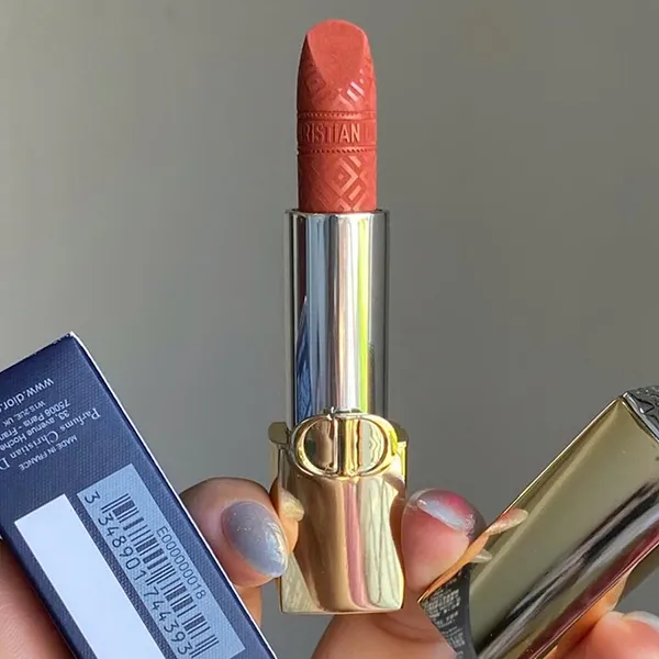 Son Dior Rouge Dior Lipstick Limited Edition Golden Case 188 Velvet Màu Cam Đất