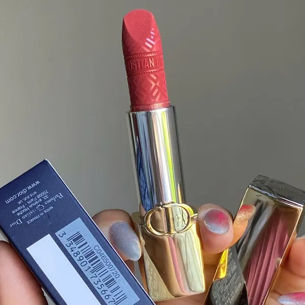 Son Dior Rouge Dior Lipstick Limited Edition Golden Case 720 Velvet Màu Đỏ Hồng Nâu