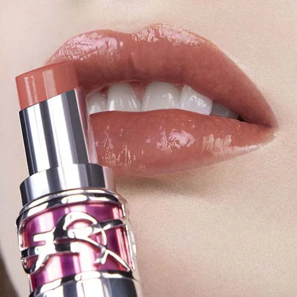 Son Dưỡng Yves Saint Laurent YSL Loveshine Candy Glaze 15 Showcasing Nude Màu Cam Nude Đất - Son Môi - Vua Hàng Hiệu