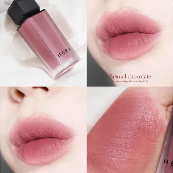 Son Hera Sensual Powder Matte Liquid 187 Sexual Chocolate Màu Hồng Nâu